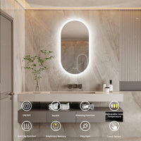 Oval Backlit LED Bathroom Mirror