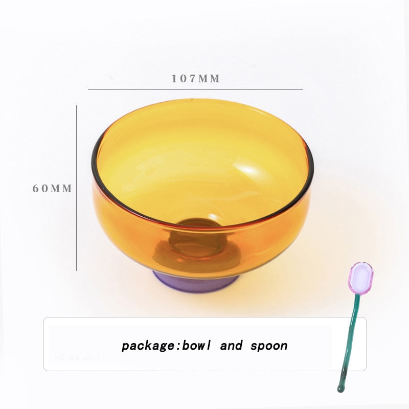 Borosilicate Dessert Bowl and Spoon