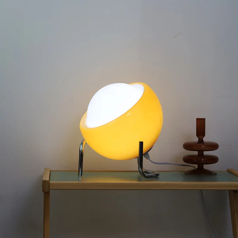 Glass and Steel Table Lamp 25cm