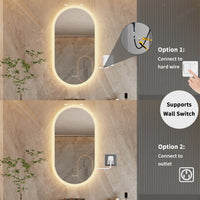 Oval Backlit LED Bathroom Mirror