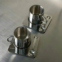 Stainless Steel Espresso Cup and Tray