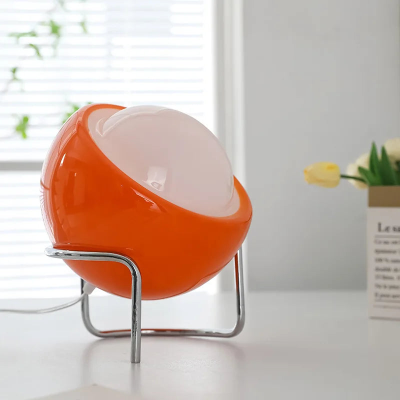 Glass and Steel Table Lamp 25cm