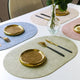 Oval Faux Leather Placemats, Set of 4 or 6