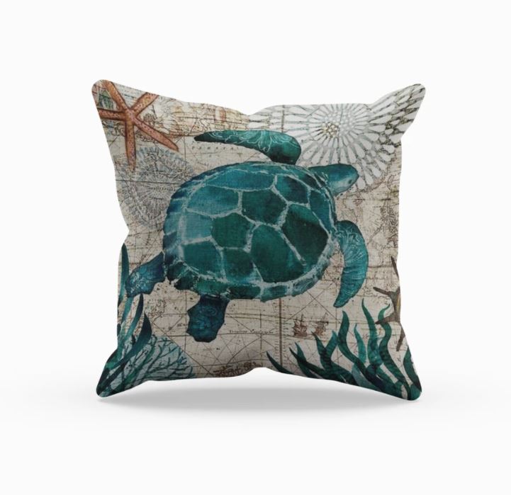 Sea Life Linen Cushion Covers