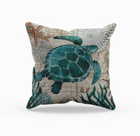 Sea Life Linen Cushion Covers
