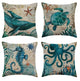 Sea Life Linen Cushion Covers