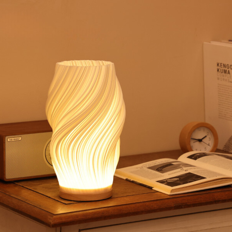 Swirl Form LED Table Lamp 22cm