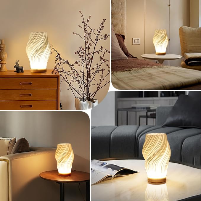 Swirl Form LED Table Lamp 22cm