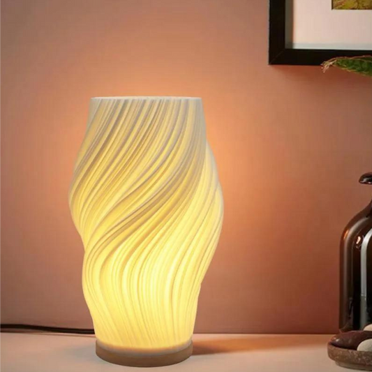 Swirl Form LED Table Lamp 22cm
