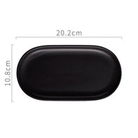 Marble Effect Ceramic Oval Tray 20cm