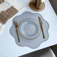 Round Embossed Floral Placemats, Set of 4 or 6