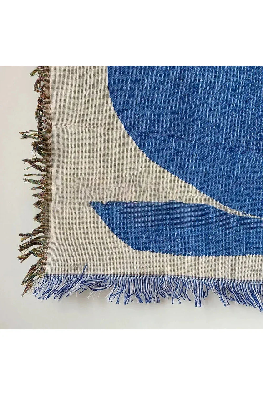 Deep Blue Abstract Throw Blanket