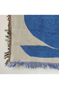 Deep Blue Abstract Throw Blanket
