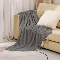 Nordic Stripe Cotton Fringed Throw