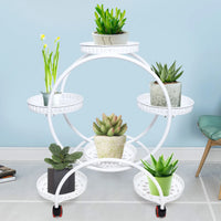 Six-Tier Rolling Plant Stand