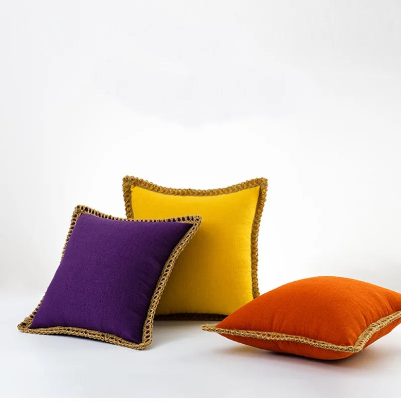 Textured Linen Blend Cushion Covers