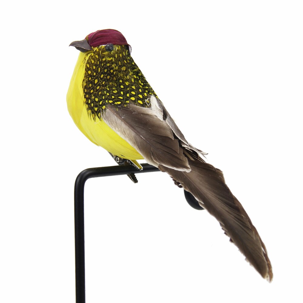 Decorative Feathered Bird 15cm