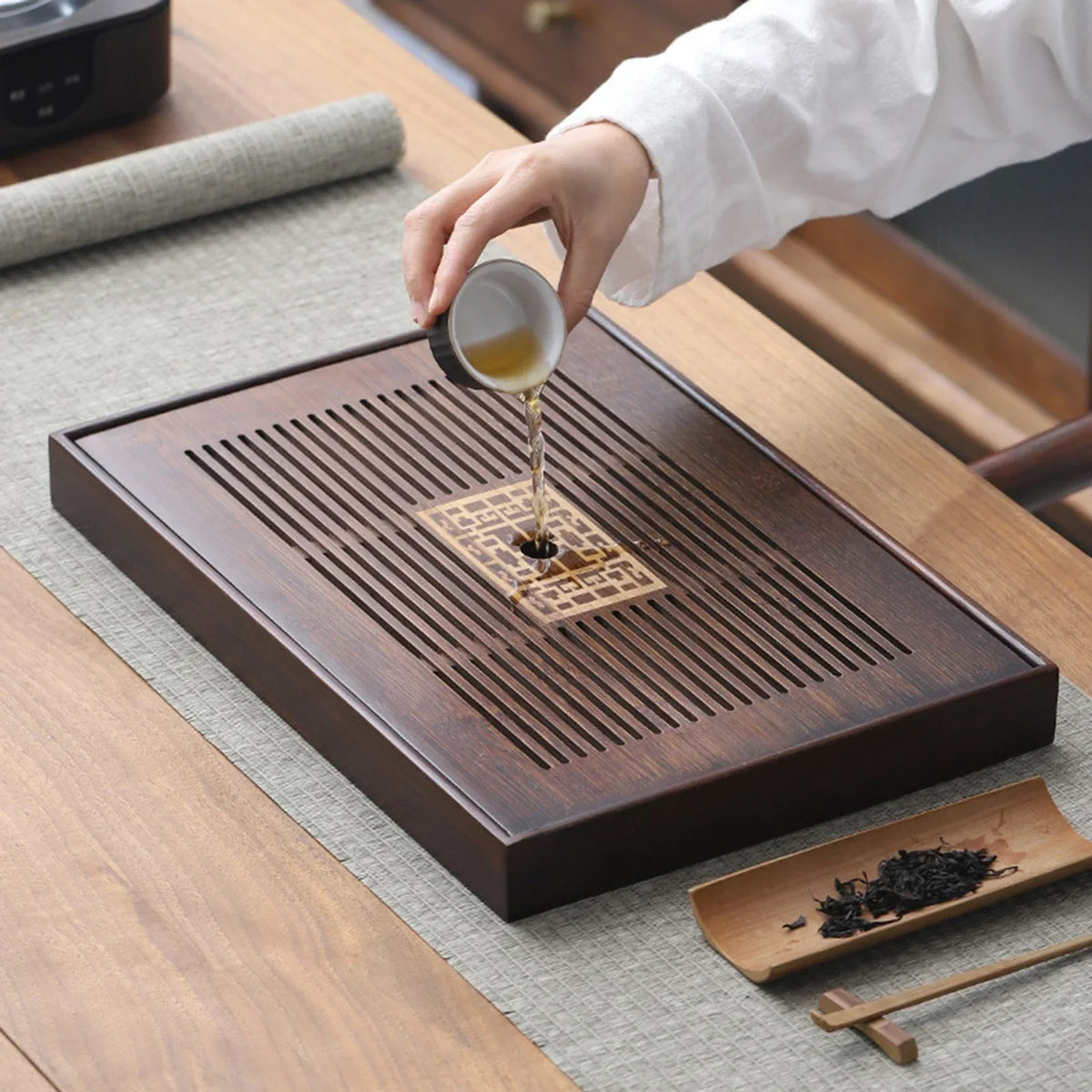 Bamboo Draining Tea Tray