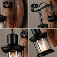 Retro Industrial Lantern Wall Light
