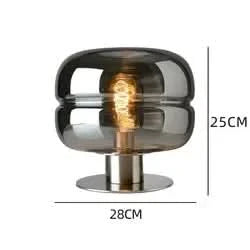 Tinted Glass Dome Table Lamp
