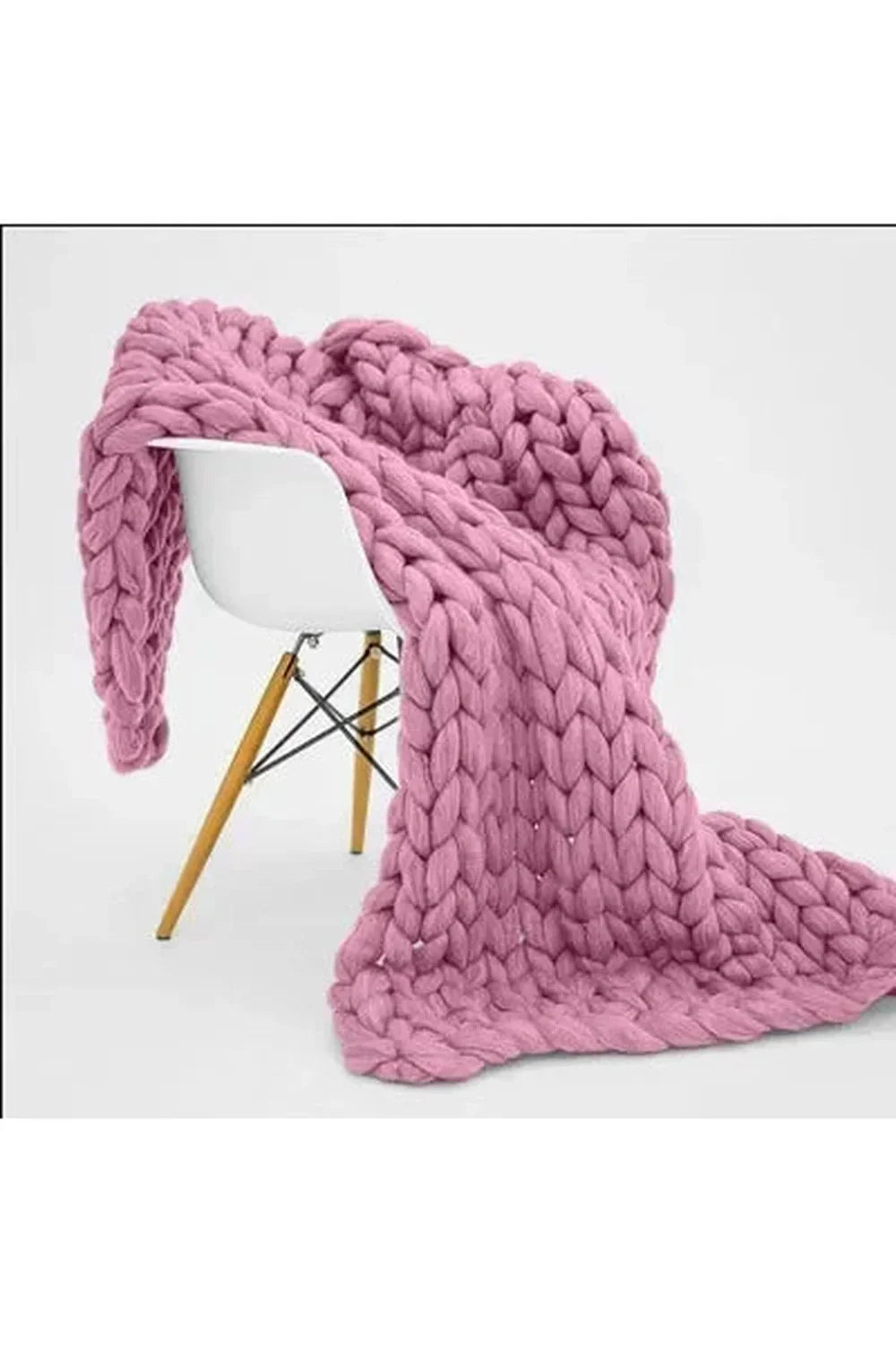 Knit throw folded