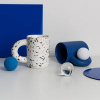 Solid Colour Ceramic Mug with Spoon