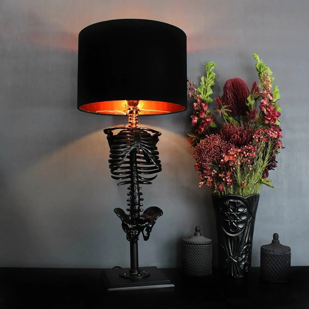 Gothic Skull Table Lamp