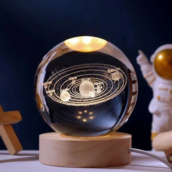 Engraved Crystal Ball LED Light