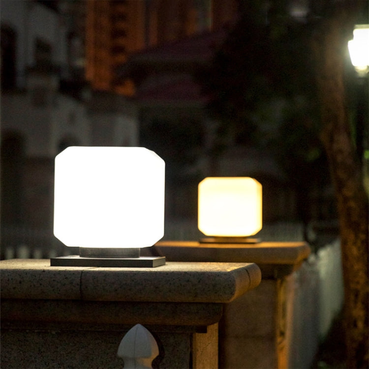 Solar Square Garden Post Light 20cm