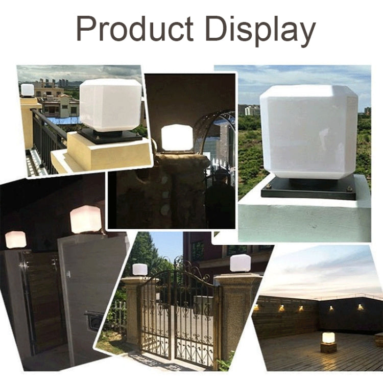 Solar Square Garden Post Light 20cm