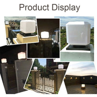 Solar Square Garden Post Light 20cm