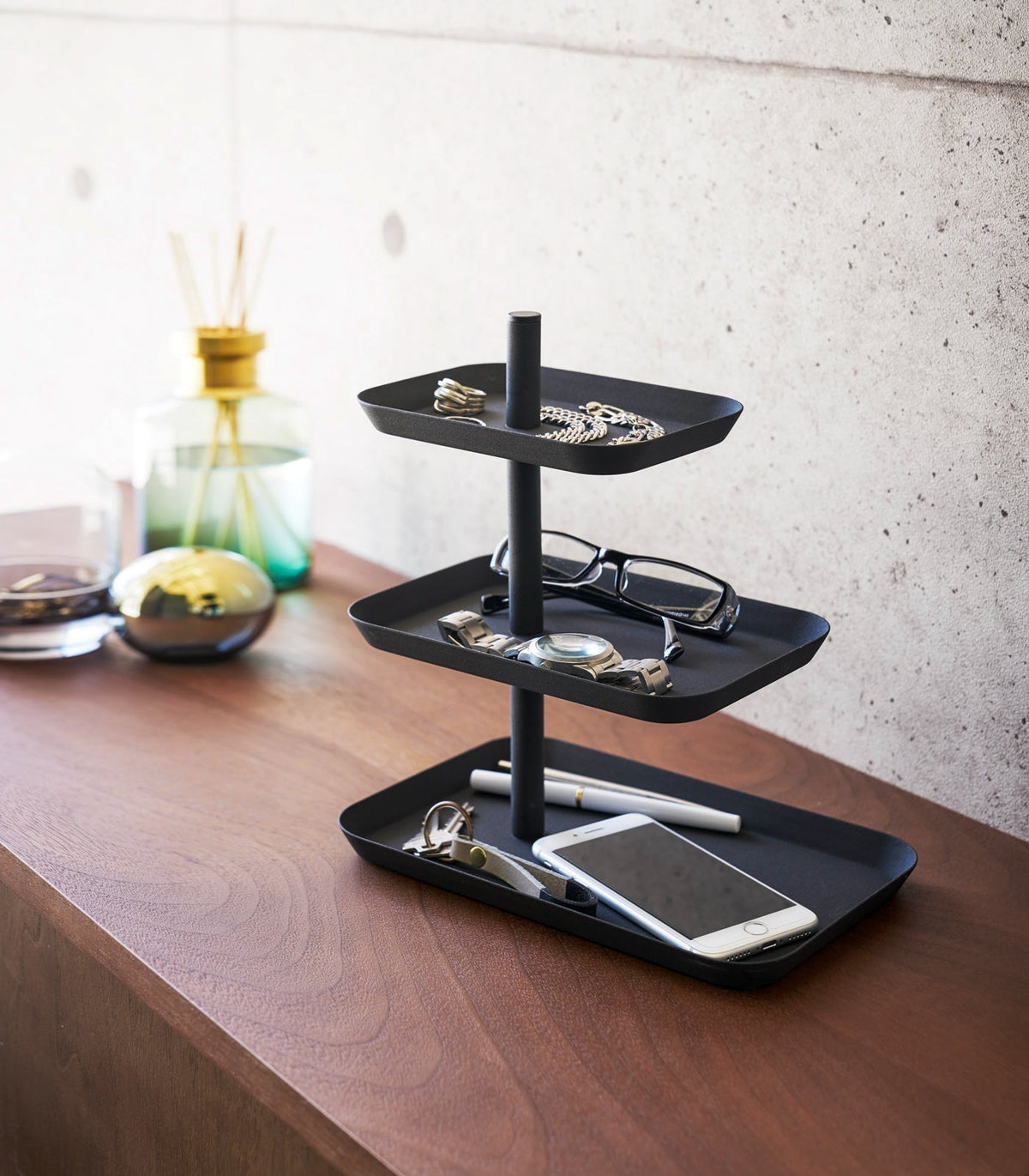 Three Tier Rotating Accessory Tray