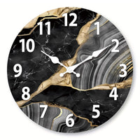 Marble-Face Wooden Wall Clock