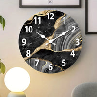 Marble-Face Wooden Wall Clock