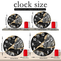 Marble-Face Wooden Wall Clock