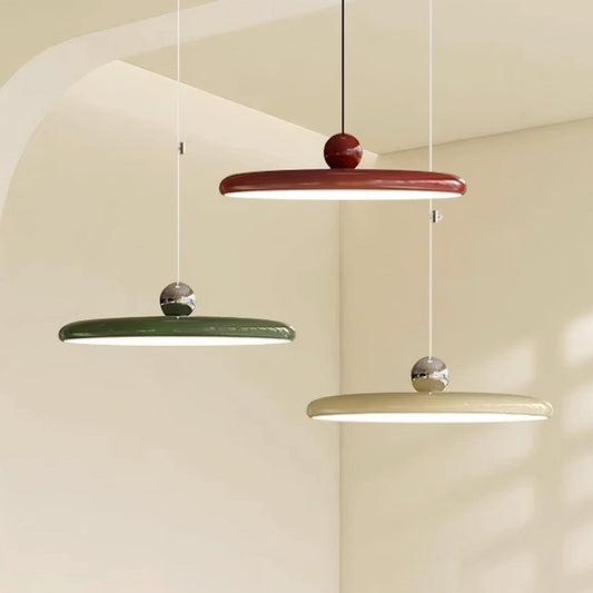 Fluxa Morandi Red Disc Pendant Light