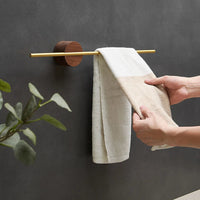 Wood and Steel Towel Rail