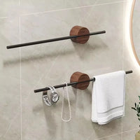 Wood and Steel Towel Rail