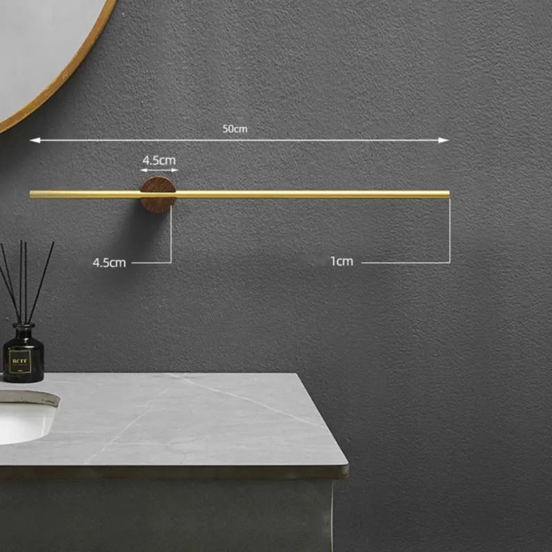 Wood and Steel Towel Rail