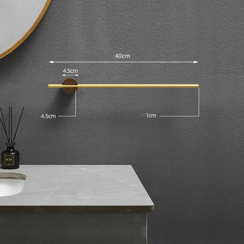Wood and Steel Towel Rail