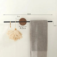 Wood and Steel Towel Rail