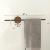 Wood and Steel Towel Rail