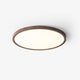 Ivero Ultra-Slim Ceiling Light on a plain white background showing the walnut effect rim and flat diffuser