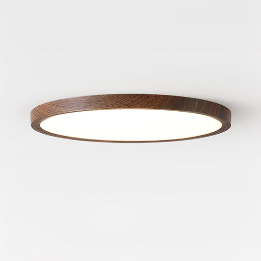 Ivero Ultra-Slim Walnut Ceiling Light