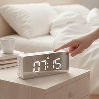 Mirror Face LED Alarm Clock 14cm