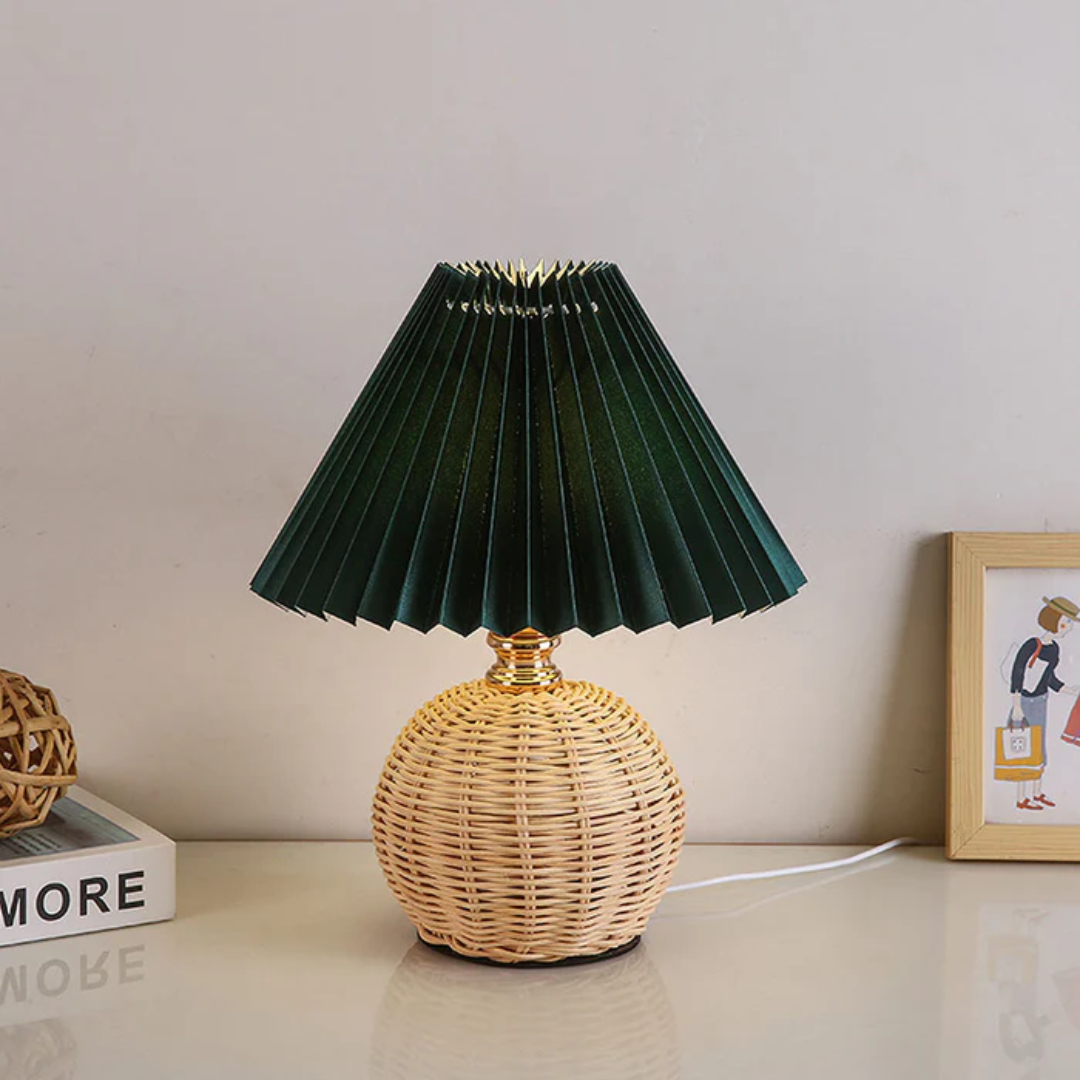Pleated Shade USB Table Lamp