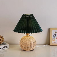 Pleated Shade USB Table Lamp