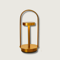 Brushed Metal Cordless Table Lamp