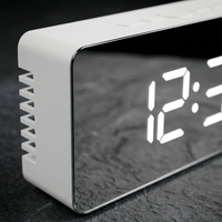 Mirror Face LED Alarm Clock 14cm