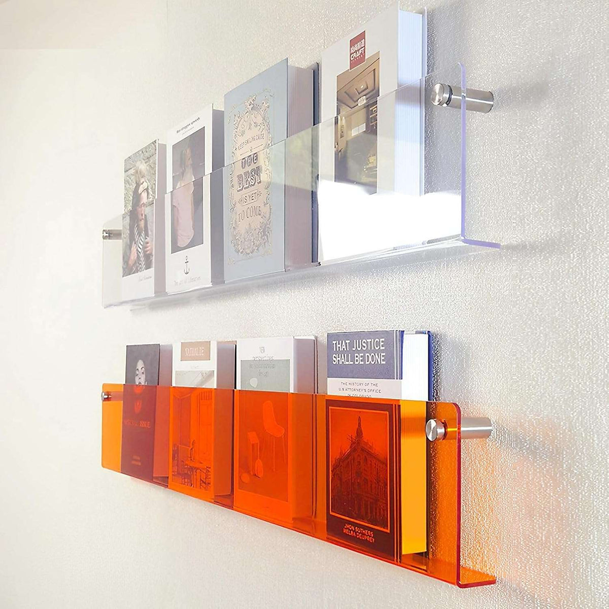 Acrylic Floating Magazine Rack